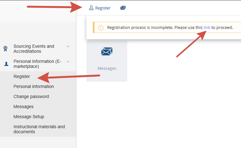 Accessing Saved Registration Draft