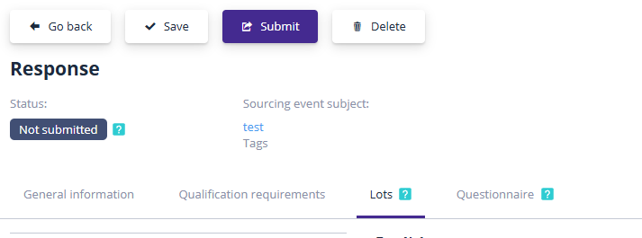 Submitting a participation application