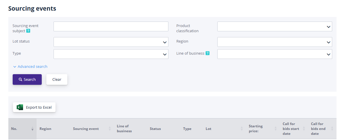 Searching for procedures to participate