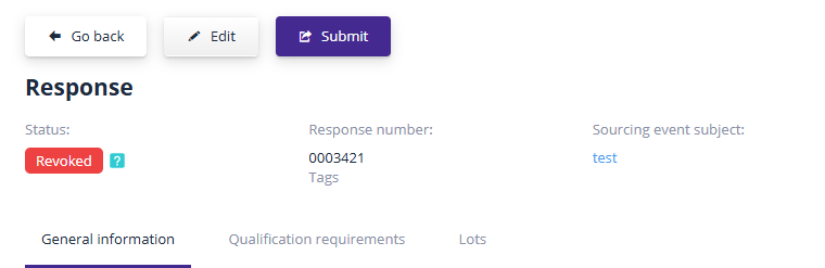 Editing participation application