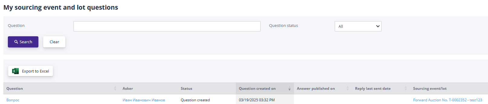 Questions on Procedures and Lots