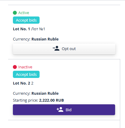 Selecting lots for participation