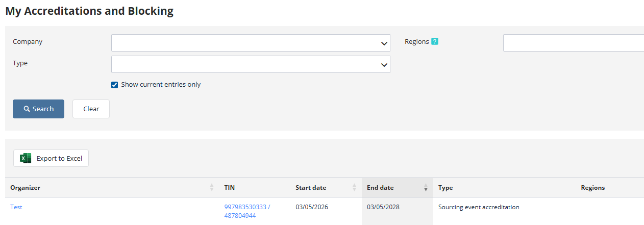 Log "My Certifications and Blocks"