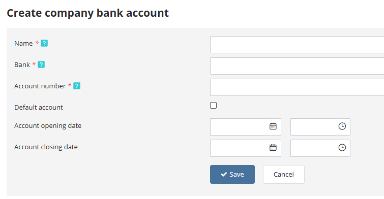Adding an account