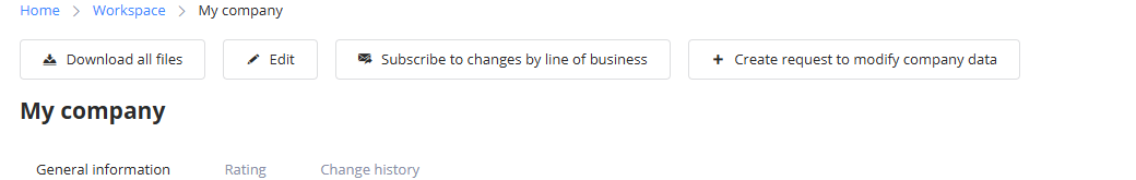 Submitting a Request to Change Organization Data