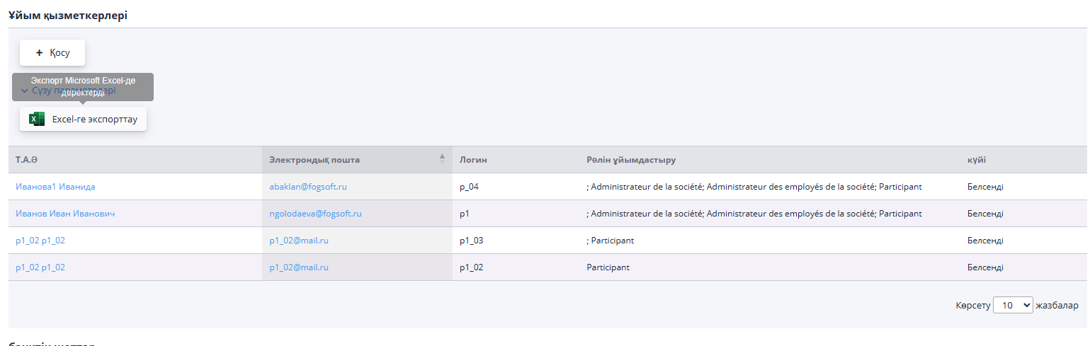 Сотрудники организации